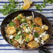 Greek Potato Hash Nicky S Kitchen Sanctuary Greek Potatoes Potato Hash Recipe Potato Hash