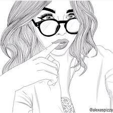 Epingle Par Leorose Sur Sketches Painting Coloriage Fille Dessin Noir Et Blanc Dessins De Fille