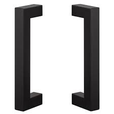 Find great deals on ebay for modern barn door hardware. Sure Loc Hardware 9in Flat Black Sliding Door Modern Double Sided Square Barn Door Handle Barn Sq2 Fbl The Home Depot