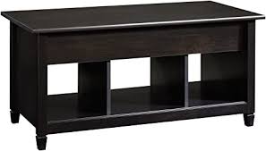 Amazon Com Sauder Edge Water Lift Top Coffee Table L 41 102 X W 19 449 X H 19 094 Estate Black Finish Furniture Decor