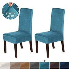 Link Goes To Amazon H Versailtex Velvet Plush Dining Room Chair Slipcovers Stretch Chai In 2020 Slipcovers For Chairs Dining Chair Covers Dining Room Chair Slipcovers