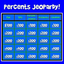 Percents Jeopardy Consumer Math Teaching Teens Math Methods