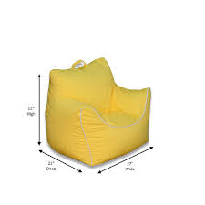 Bean bag chairs with microfiber shells often have a second inner layer that contains the filler. Ace Casual Furniture Yellow Bean Bag Chair With Removable Cover The Home Depot Canada