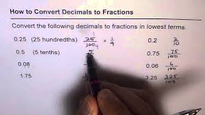 Decimal to fraction converter steps to convert decimal into fraction. 02 Convert Decimals To Fractions In Lowest Terms Youtube