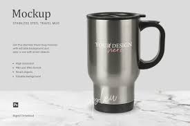 It is a prototype of a glass cup, you can edit the sample picture provided on it and replace it with the one you want to paste. Stainless Steel Travel Mug Mockup Compatible With Affinity Designer By Ariodsgn Thehungryjpeg Com