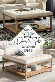 Pottery Barn Berlin Square Ottoman Copycat Kendra Found It Pottery Barn Dining Room Pottery Barn Living Room Ottoman In Living Room