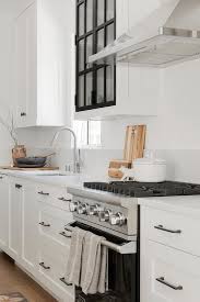 X 24 in.) $238.00 hampton bay shaker satin white stock assembled sink base kitchen cabinet (36 in. Black And White Cabinets With Glass Panels Transitional Kitchen