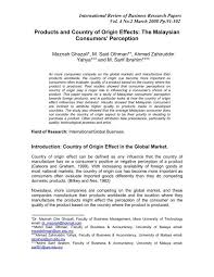 Acca (the association of chartered certified accountants) is the global body for professional accountants. The Malaysian Consumers Perception International Review Of