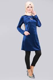 Kolyeli Tesettur Kadife Tunik Laci Urun Kodu Cng3238 24 90 Tl