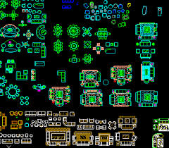 بلوكات أفرشة وأبسطة ومقاعد اتوكاد Bloc Dwg