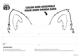 Free Printable Disney Turning Red Panda Ears Craft - Mama Likes This