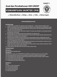 Universitas diponegoro (undip) menyelenggarakan ujian mandiri yang dilaksanakan serentak di 21 kota dan kabupaten seluruh indonesia pada tahun 2018. Kumpulan Soal Um Undip Dan Pembahasannya Sedang