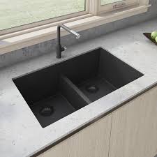 I love it, and visitors comment on it. 33 X 19 Inch Granite Composite Undermount Double Bowl Low Divide Kitchen Sink Midnight Black Ruvati Usa