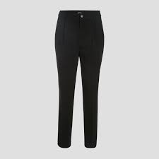 Pantalon à pinces pour femmes très décontracté en pur lin de qualité supérieure. Pantalon City Avec Pinces Noir Femme Cache Cache