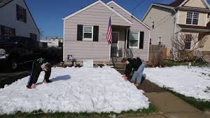 I think you got it, right? N J Man Loves Making Snow He Covered His Yard In April Youtube