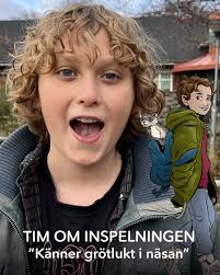 15-åriga Tim Hilton-Brown fick drömrollen som huvudpersonen Dante i  julkalendern. ”Den roligaste scenen att spela in var en där jag skulle äta  gröt. Jag fick gröt i hela ansiktet. Vi behövde ta