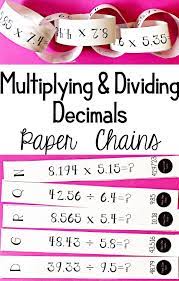 This Decimal Operations Paper Chain Activity Really Had My 6th Grade Math Students Excited To Work With Mu Dividing Decimals Decimals 7th Grade Math Worksheets