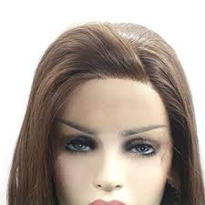 Synthetic Lace Front Wigs Brown Long Silky Straight Togo
