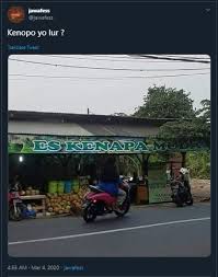 Maybe you would like to learn more about one of these? Salah Ketiknya Tidak Biasa Spanduk Warung Es Kelapa Muda Ini Jadi Sorotan