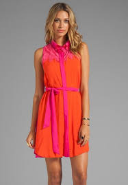 Testament Western Dress In Pink Orange Combo Revolve Western Dresses Orange Fashion Neon Fashion
