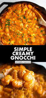 Simple Creamy Gnocchi Recipe Recipe Gnocchi Recipes Gnocchi Dishes Creamy Gnocchi Recipe