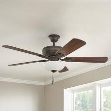 Try making an easy fix before breaking out your toolbox. Hampton Bay Rothley Ii 52 In Bronze Led Ceiling Fan With Light Kit 52051 The Home Depot
