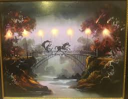 Vincent Fleming 1992 Fantasy Oil Painting Framed Matted Signed Horse  Carriage