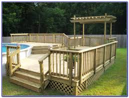24 foot above ground pool deck plan. Round Above Ground Pool Deck Plans Decks Home House Plans 148774