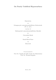 Daniel R. Perez, On Nearly Umbilical Hypersurfaces