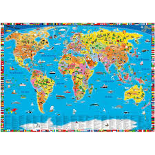 Post your best photos to our wall to give us. Illustrierte Politische Weltkarte Fur Kinder Landkartenschropp De Online Shop