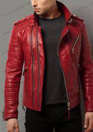 Black And Red Leather Motorcycle Jacket New Men S Quilted Motorcycle Genuine Lambskin Leather Rider Biker Jacket Pa 93 Ariesleather Red Leather Jacket Men Leather Jacket Men Leather Jacket Men Style