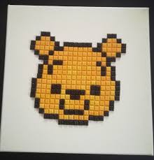 Pixel art animaux mignon facile : Pixel Art Winnie Disney Mosaiques 10doigts Fr