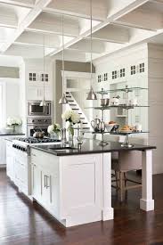 coffered kitchen ceiling transitional