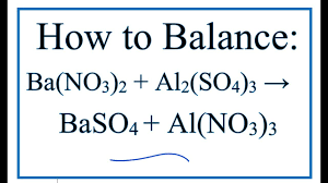 One of the products of such a reaction. How To Balance Ba No3 2 Al2 So4 3 Baso4 Al No3 3 Barium Nitrate Aluminum Sulfate Youtube