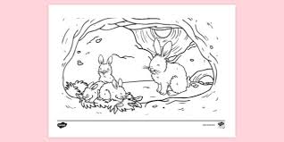 Easter bunny coloring easter draw easter bunny colouring page easter coloring pages easter colouring in bunny coloring colouring images for kids rabbit coloring kids colour book cute rabbit line art. Rabbit Burrow Colouring Colouring Sheets