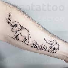 Cute Elephant Family 3 Sketchstyle Elephanttattoo Elephantsketchtattoo Tattoodrawing Fami Elephant Family Elephant Family Tattoo Family Tattoos