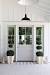 Craftsman White Front Door With Sidelights