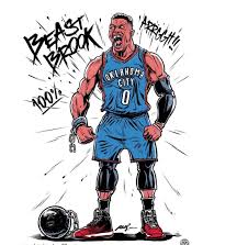 Pin By J Breezy On Westbrook My Fav Player Nba Basketball Art Mvp Basketball Nba Art
