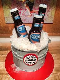 Bud Light Beer Bottle Birthday Cake For A Lucky Guy Everything Is Completely Edible Sweet Cakes Cake Bud Light Beer