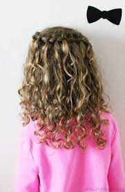 Hairstyles with curly braids manage frizzy wavy hair. Waterfall Braid For Curly Hair Girl Loves Glam