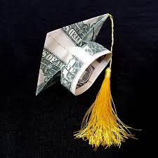 Money Origami Graduation Cap Charm Handmade Small Hat Etsy In 2021 Money Origami Graduation Money Gifts Creative Money Gifts