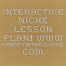 Interactive Niche Lesson Plan Www Canopyintheclouds Com How To Plan Lesson Ecological Niche