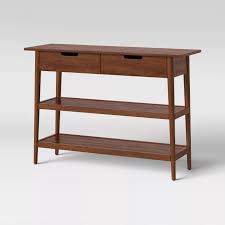 Ellwood Wood Console Table With Drawers Brown Project 62 In 2020 Wood Console Mid Century Modern Wood Mid Century Modern Console Table