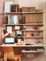 Adjustable Shelves Creates An Orderly Home Office Home Office Design Adjustable Shelving Desk Nook