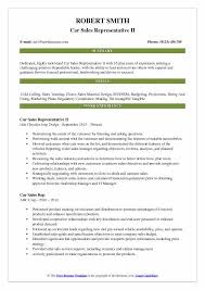 This free car salesman job description sample template can help you attract an innovative and experienced car salesman to your company. Car Sales Representative Resume Samples Qwikresume