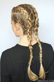 Four Dutch Braids Hair Tutorial 1 Diy Hairstyles Hair Styles Edgy Hair
