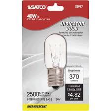 Buy Satco T8 Intermediate Base Incandescent Appliance Light Bulb