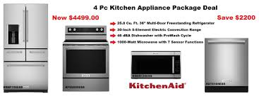 kitchenaid 4 pc ss appliance package