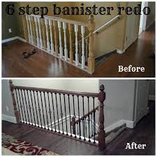 6 Step Banister Redo Blog Bitsofeverything Com Banister Remodel Updating House Banisters