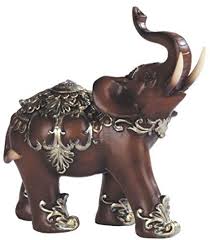 Thai Trunk Up Cle Elephant Porte Bonheur Effet Bois Statue Figurine De Collection Amazon Fr Cuisine Maison Art Elephant Elephant Statues